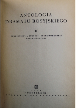 Antologia dramatu rosyjskiego Tom II