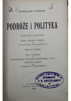 Podróże i polityka 1905 r.