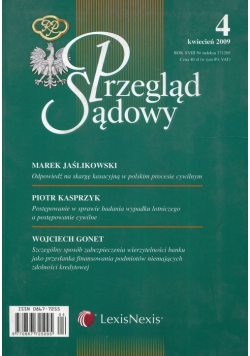 Przegląd Sądowy 4/2009
