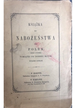 Książka do Nabożeństwa dla Polek, 1852 r.