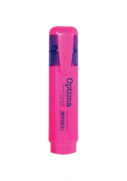 Zakreślacz Optima Textliner Fluo różowy 10 sztuk