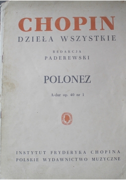 Chopin Dzieła wszystkie Polonez