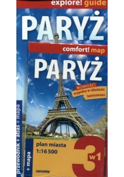 Paryż 3w1 Przewodnik + atlas + mapa