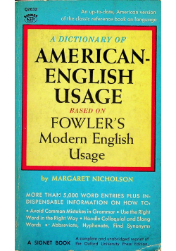 A Dictionary of American-English Usage