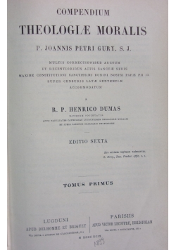 Compendium Theologiae Morals ,1899r.