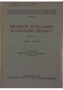 Niemiecki Regulamin Wyszkolenia Piechoty, 1926r