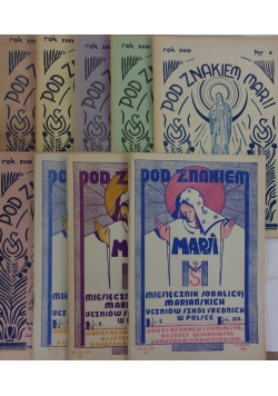 Pod znakiem Marii, zestaw 9 numerów, 1938r.