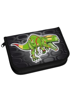 Piórnik 2 klapki z wyposażeniem Dinozaur P-12