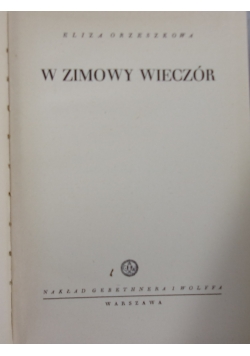 W zimowy wieczór, 1938r.