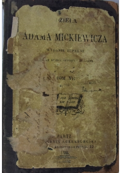 Dzieła Adama Mickiewicza, tom VII, 1880 r.