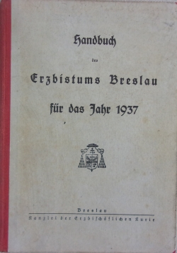 Handbuch des Erzbistums Breslau für das Jahr 1937