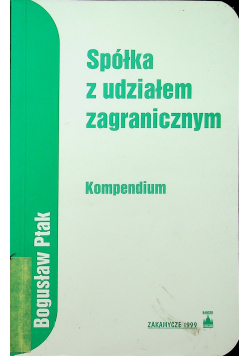 Spółka z udziałem zagranicznym Kompedium