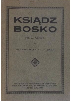 Ksiądz Bosko, 1921r.