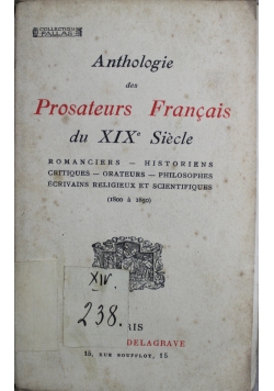 Prosateurs Francais 1850 r