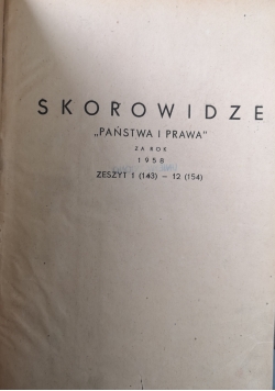 Skorowidze ,,państwa i prawa" zeszyt 1 do 6