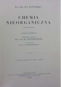 Chemja Nieorganiczna ,Tom 2,1936r.
