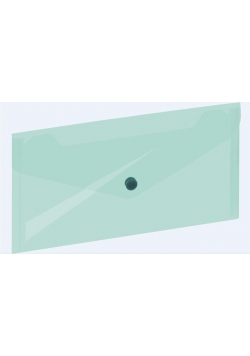 Koperta na zatrzask 225x124mm zielona GRAND