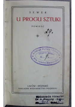 U progu sztuki 1927 r.