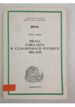 Proza fabularna w czasopismach polskich 1801-1830