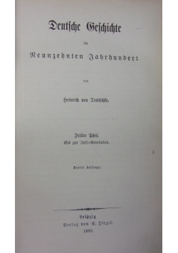 Deutsche Geschichte im Neunzehnten Jahrhundert, 1889 r.