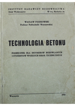 Technologia Betony 1946 r.