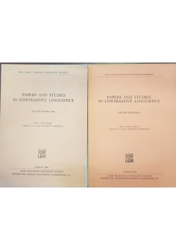 Papers an Studies in Contrastive Linguistics. Vol. 17, 21