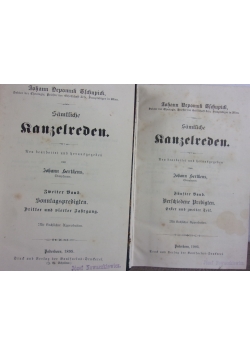 Samtliche Kanzelreden, 2 tomy, 1899r,