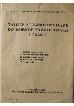 Tablice synchroniczne do dziejów powszechnych i Polski 5 części