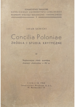 Concilia Poloniae  .Źródła i studia Krytyczne ,1948 r.