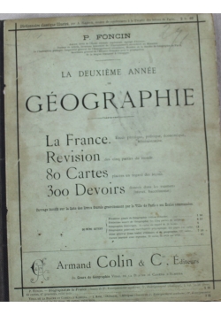 La Deuxieme Annee de Geographie  1895 r.