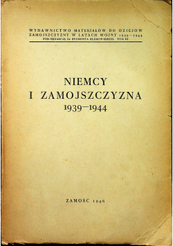 Niemcy i Zamojszczyzna 1939-1944 1946 r Tom III autograf Klukowski