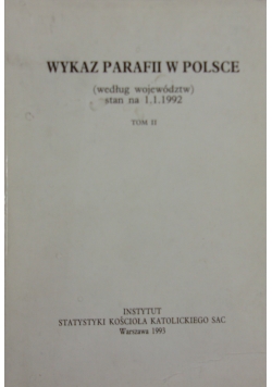 Wykaz parafii w Polsce 1992 Tom II
