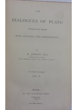 The dialogues of plato, 1871 r.