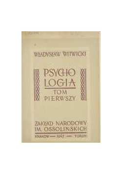 Psychologia tom I, 1947r.