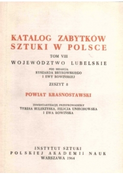 Katalog zabytków sztuki w Polsce, Tom VIII, zeszyt 8
