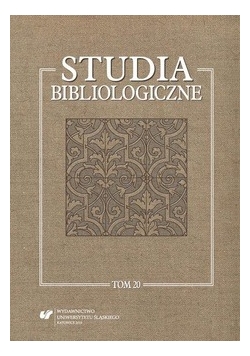Studia Bibliologiczne, tom 20