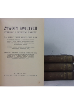 Żywot Świętych Starego i Nowego Zakonu, tom I-IV, 1933 r.