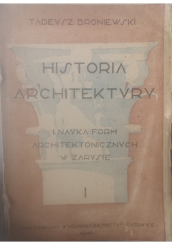 Historia architektury, tom I 1948 r.