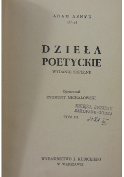 Dzieła Poetyckie ,Tom III
