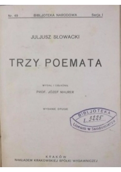 Trzy poematy, 1925r