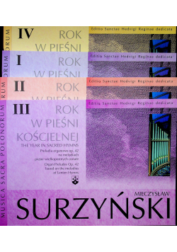 Rok w pieśni Kościelnej preludia organowe tomy od 1 do 4