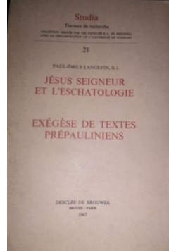 Jesus seigneur et L'Eschatologie