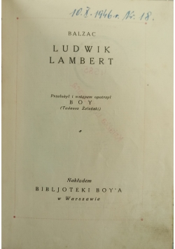Ludwik Lambert 1924 r