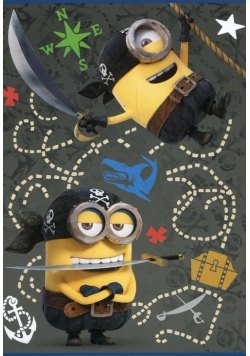 Zeszyt A5 w kratkę z marginesem 32 kartki Minionki