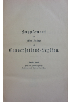 Supplement ur elften Auflage  ,1872r.