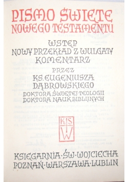 Pismo Święte Nowego Testamentu 1948 r