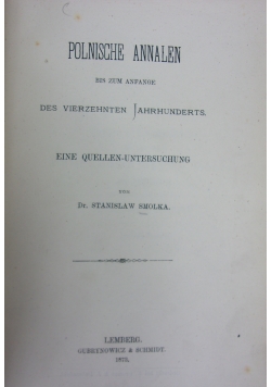 Polnische Annalen ,1873r.