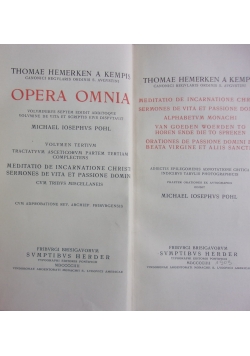 Opera Omnia III. Meditatio De Incarnatione Christi,1903r.