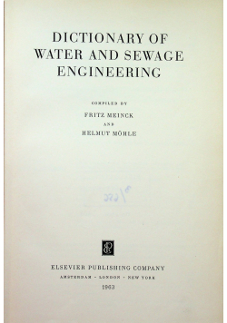 Dictionary of water and sewage engineering