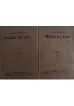 Nicolo de ' lapi  2 tomy, 1921e